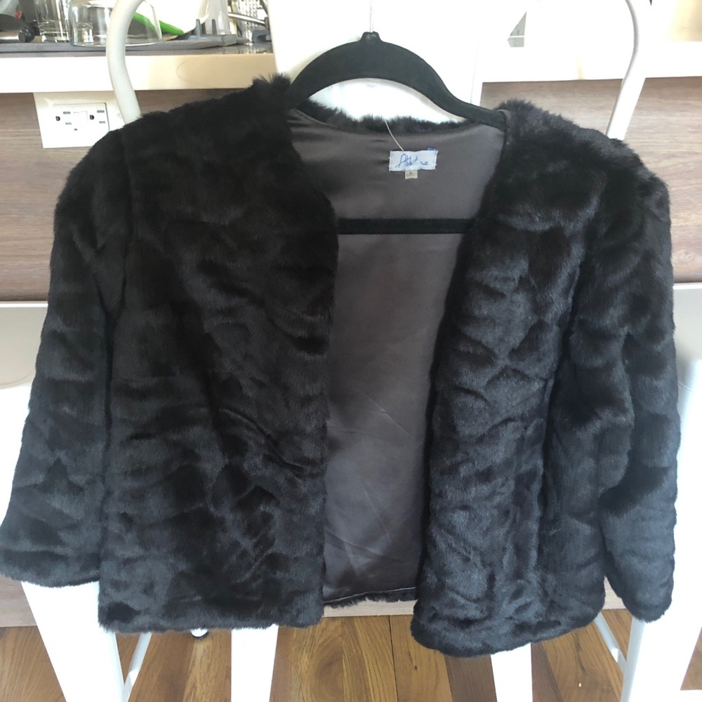 Cropped fur coat